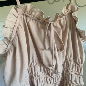 Tan tank blouse.